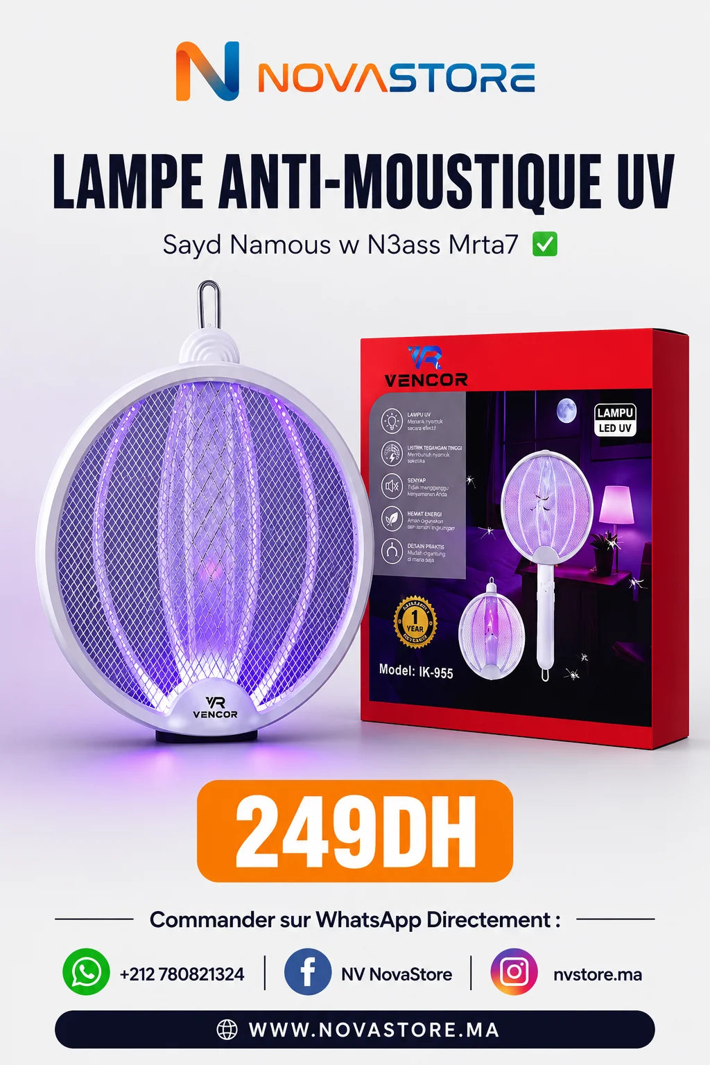 LAMPE ANTI-MOUSTIQUE UV