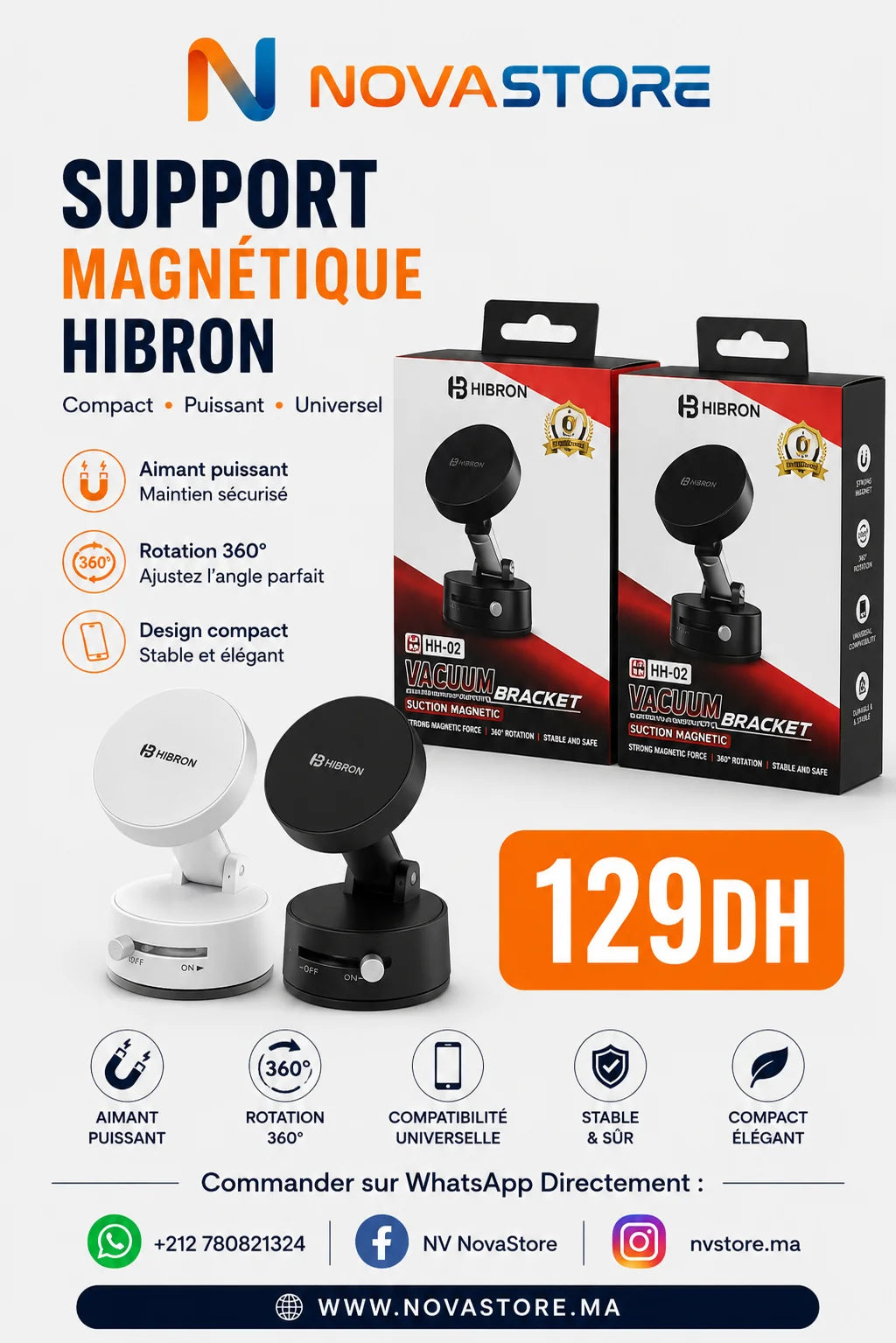 SUPPORT MAGNÉTIQUE HIBRON